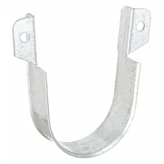 This side mount strap is designed to secure 2-inch pipe to walls or structural surfaces. Made from zinc-plated steel for corrosion resistance, it is used in piping systems for support and routing.