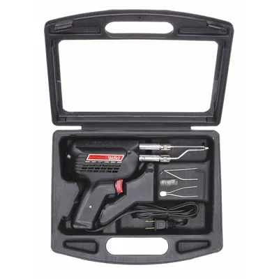 WELLER Soldering Gun Kit: 260 W, 900°F to 1,100°F, Conical/Knife/Smoothing Tip - High Output Electric Soldering Guns
