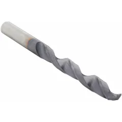 General purpose solid carbide jobber-length drill bit with AlTiN coating for extended tool life. Features a 118° 4-facet point that reduces walking and improves hole accuracy. Suitable for drilling in hard materials such as stainless steel and alloy steels. Diameter: 0.4130 inches (Letter Z).