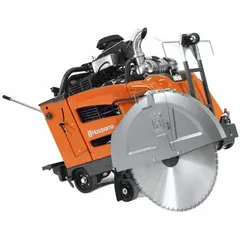 This diesel-powered walk-behind concrete saw features a 60 in blade diameter and 25 in max cutting depth, supporting both wet and dry operation with electric start. Suitable for heavy-duty cutting of concrete, asphalt, and reinforced materials in road construction, bridge repair, and large-scale demolition.
