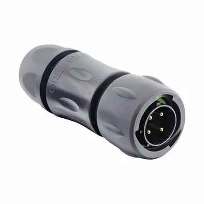 SOURIAU Electrical Connector: Trim Trio UTSX 12, Plug with Cable Gland, 4 Contacts - Trim Trio UTSX Harsh Environment Circular Connectors