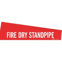 Pipe Marker: Fire Dry Stand Pipe, Red, White, Fits 2 1/2 to 7 7/8 in Pipe O.D., 1 Pipe Markers, 5 PK (MPN 7108-1-PK)