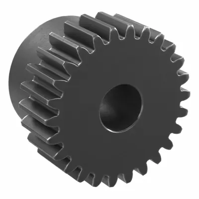KHK GEARS Spur Gear: Module m 1, 26 Teeth, 8 mm Bore Dia, Black Oxide Coated Carbon Steel - Metric Spur Gears with Standard Hub