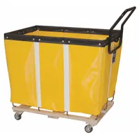 Steel handle for vinyl or canvas basket trucks. Measures 19 in x 16 in x 19 1/8 in with a black finish. Used to maneuver loads in material handling applications