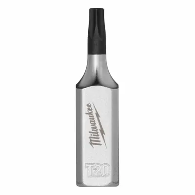 MILWAUKEE Bit Socket: 1/4 in Drive Size, Torx Tip, T20 Tip Size, 1 9/16 in Overall Lg - Security Torx Bit Sockets
