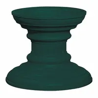 Pedestal: Aluminum, Powder Coated, Green, Bolt Mounted, 13 3/4 in H x 17 3/4 in W x 17 3/4 in D (MPN 3386GRN)