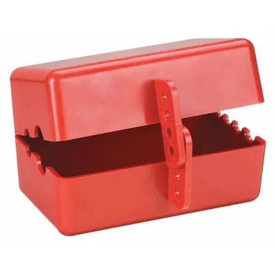 BRADY Plug Lockout Cover, For 3 1/2 in Max Plug Dia, Red, PLO27E - Plug Lockout Covers