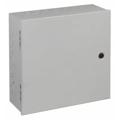 HOFFMAN Enclosure: Steel, 16 in x 16 in x 6 in, NEMA 1, Solid Cover, Hinged, Included - Steel Indoor Enclosures with Hinged Covers