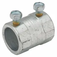 RACO Set Screw Coupling: Steel, 1/2 in Trade Size, 1 1/2 in Overall Lg, IMC/RMC, Concrete Tight (MPN 3022)