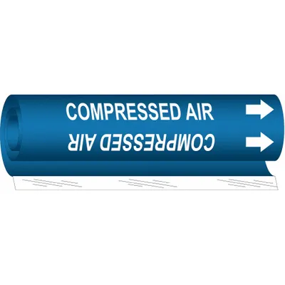 BRADY Compressed Air Wrap-Around Pipe Marker - Compressed Air Wrap-Around Pipe Markers