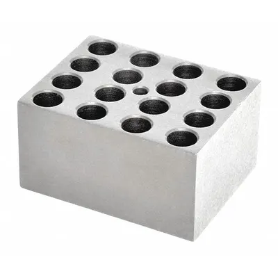 OHAUS Modular Block: Anodized Aluminum, 1 7/8 in Overall Wd, 2 3/4 in Overall Lg - Dry Bath Blocks