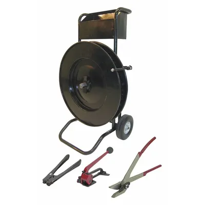 OEM Strapping Tool Kit: Fits 3/4 in Strap Wd, 0.035 in Thick - Cart, Tensioner, Sealer & Cutter