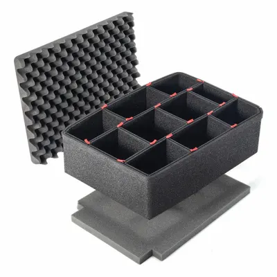 PELICAN 1550TPKIT Divider Foam Inserts, 2 Pack, 1/2 in Thick, Steel U-Pin