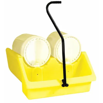 ENPAC 6011-YE-M Pail Dispensing Truck, 200 lb Capacity, 8 gal Spill Sump - Pail Dispensing Trucks