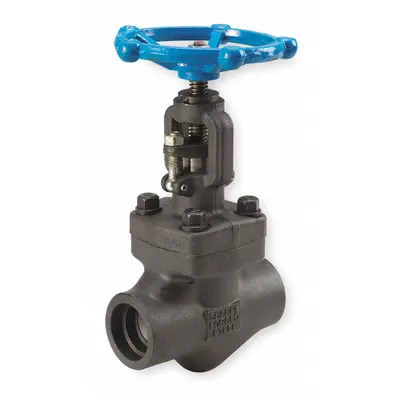 SHARPE Globe Valve: For Steam Media, Carbon Steel, Z-Body, 3/8 in Pipe Size, Socket x Socket - Carbon Steel Straight-Body General-Service Globe Valves