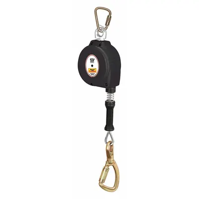 CONDOR G83709SB7 Self-Retracting Lifeline, 9 ft Steel, Carabiner Anchor - Mounted SRLs
