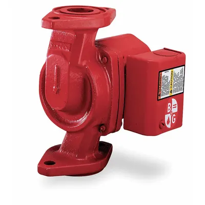 BELL & GOSSETT Hydronic Circulating Pump: 1/40 hp HP, 115V AC, Cast Iron, 1, 12 gpm, 8 ft Max. Head - General-Purpose Inline Circulator Pumps