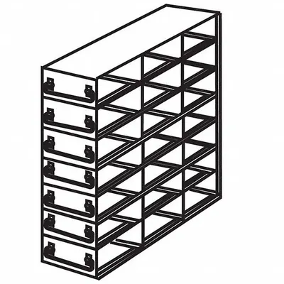 COLE-PARMER Upright Freezer Drawer Rack: 21 3/4 in Overall Lg, 8 5/8 in Overall Wd - Cold Storage Racks